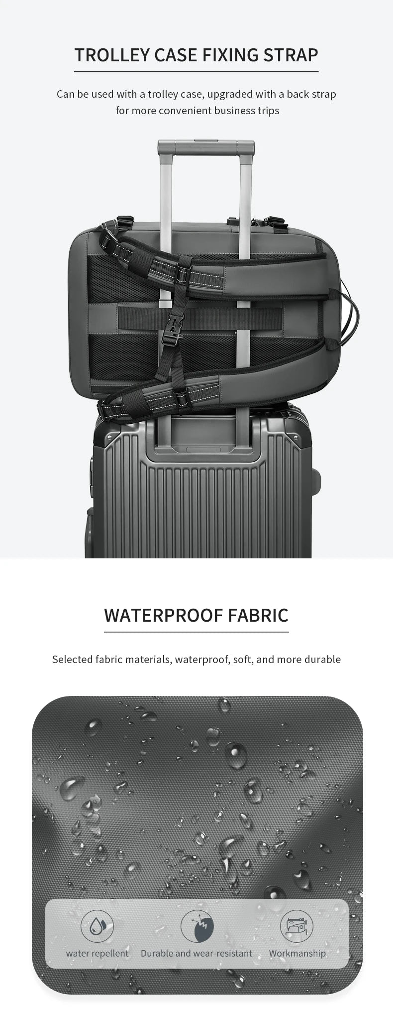 Mochila Masculina de Viagem com Compressão a Vácuo – Portátil 17’’ e Grande Capacidade