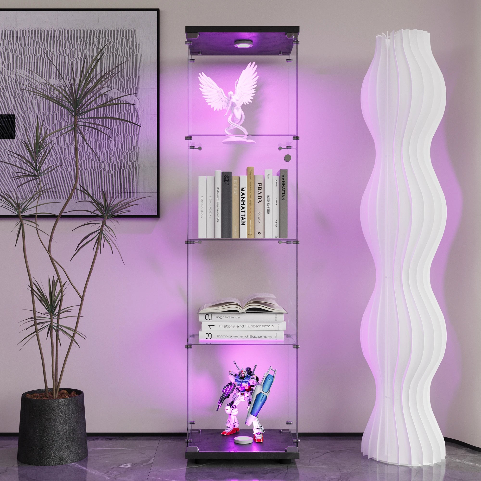 Vitrine de Vidro Moderna com Iluminação LED
