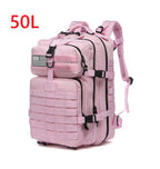 Mochila Tática 25L/50L – Nylon Impermeável para Caminhadas, Viagens e Aventura