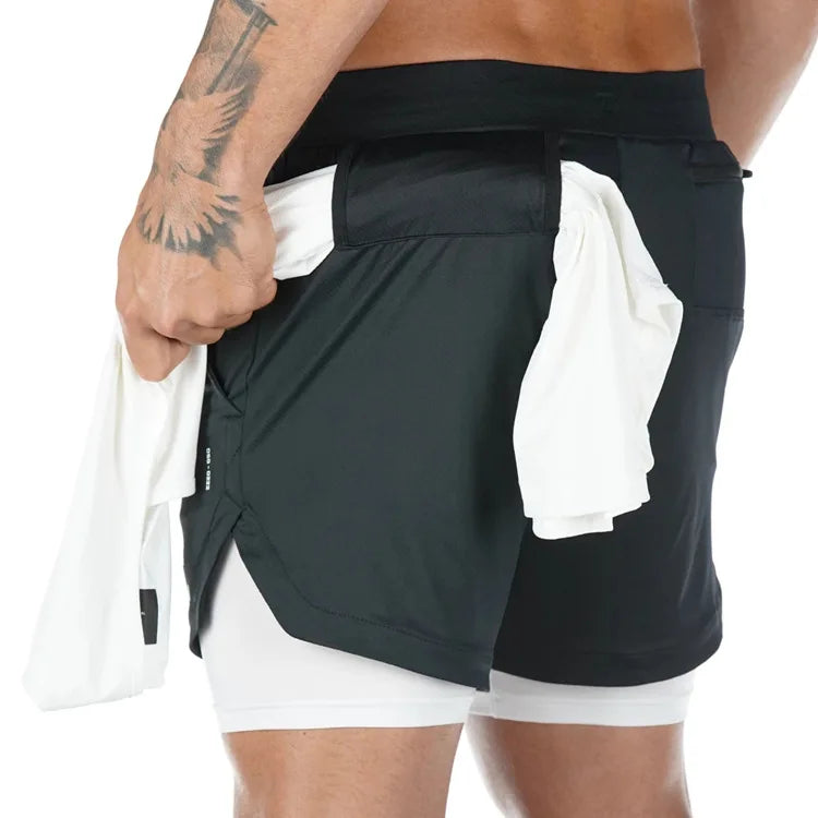 Calções Desportivos 2 em 1 para Homem – Conforto e Performance no Treino