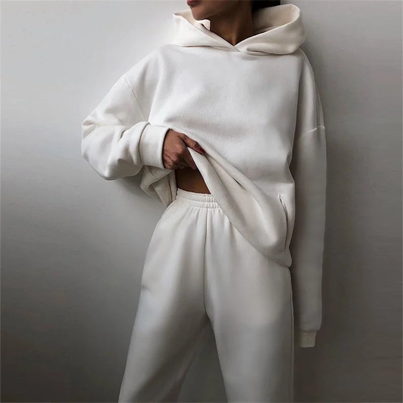 Conjunto Oversized Feminino | Hoodie + Calças Conforto