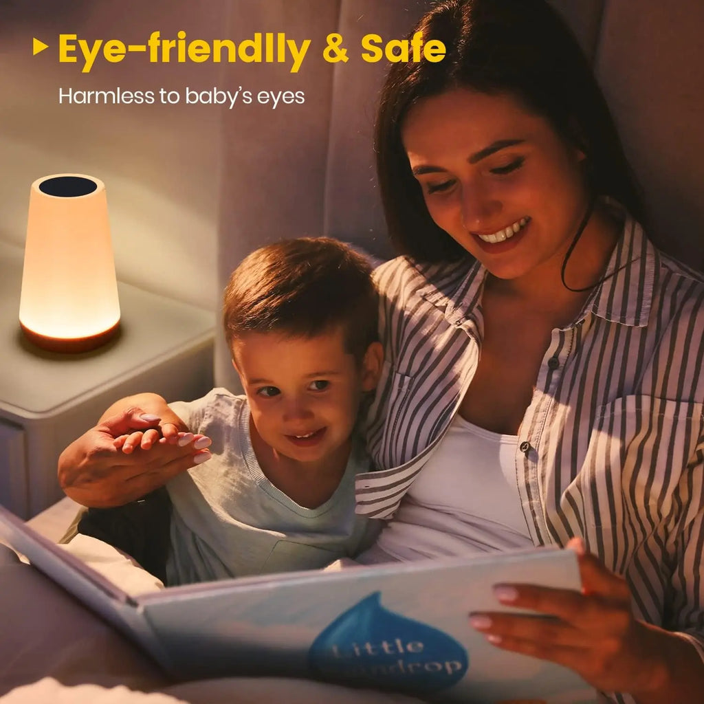 Candeeiro Noturno LED RGB 13 Cores com Comando e Touch