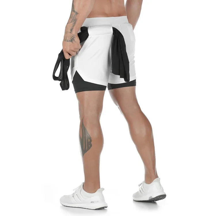 Calções Desportivos 2 em 1 para Homem – Conforto e Performance no Treino