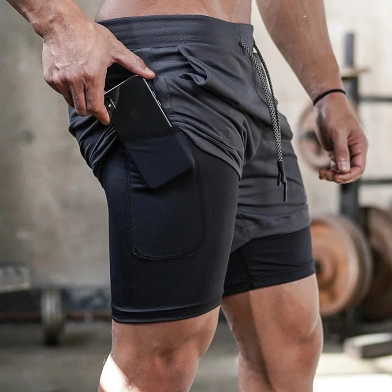 Calções Desportivos 2 em 1 para Homem – Conforto e Performance no Treino
