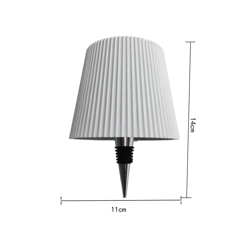 Candeeiro LED para Garrafa sem Fios – Luz Touch Recarregável com 3 Cores e Intensidade Regulável