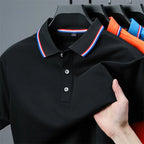 Polo Masculino Casual de Verão, T-Shirt Polo Confortável e Elegante
