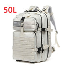 Mochila Tática 25L/50L – Nylon Impermeável para Caminhadas, Viagens e Aventura