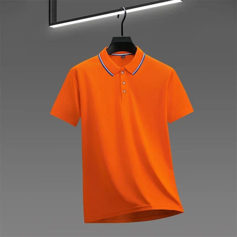 Polo Masculino Casual de Verão, T-Shirt Polo Confortável e Elegante