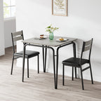 Conjunto de Mesa de Jantar para 2 – Mesa Quadrada com Cadeiras, Ideal para Cozinhas Pequenas e Apartamentos (Rustic Brown)
