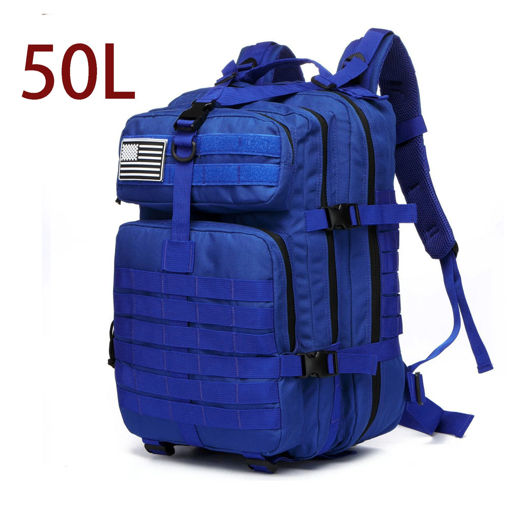 Mochila Tática 25L/50L – Nylon Impermeável para Caminhadas, Viagens e Aventura