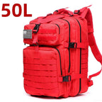 Mochila Tática 25L/50L – Nylon Impermeável para Caminhadas, Viagens e Aventura