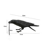 Aplique de Parede Decorativo em Resina “Lucky Bird” – Candeeiro LED Artístico com Corvo para Quarto e Sala (Lâmpada Incluída)
