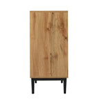Aparador Moderno em Madeira com 3 Portas e Prateleiras – Robusto, Compacto e Fácil de Montar (160×35×76 cm)
