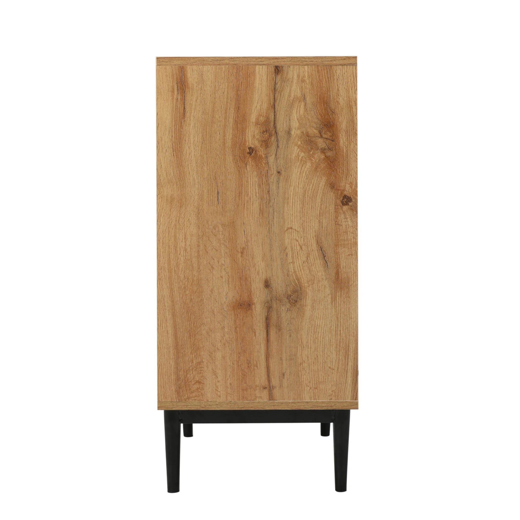 Aparador Moderno em Madeira com 3 Portas e Prateleiras – Robusto, Compacto e Fácil de Montar (160×35×76 cm)