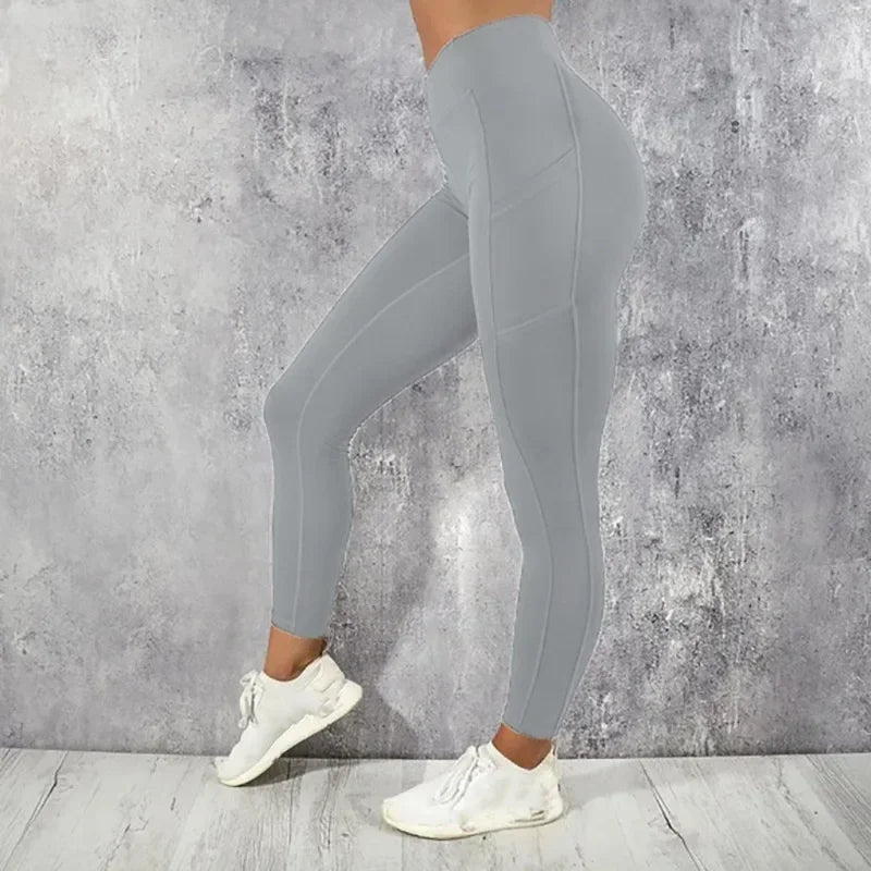 Leggings Fitness de Cintura Alta para Mulher com Bolsos
