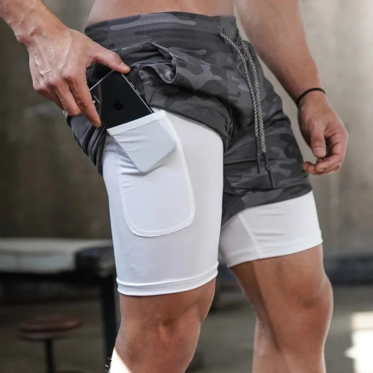 Calções Desportivos 2 em 1 para Homem – Conforto e Performance no Treino