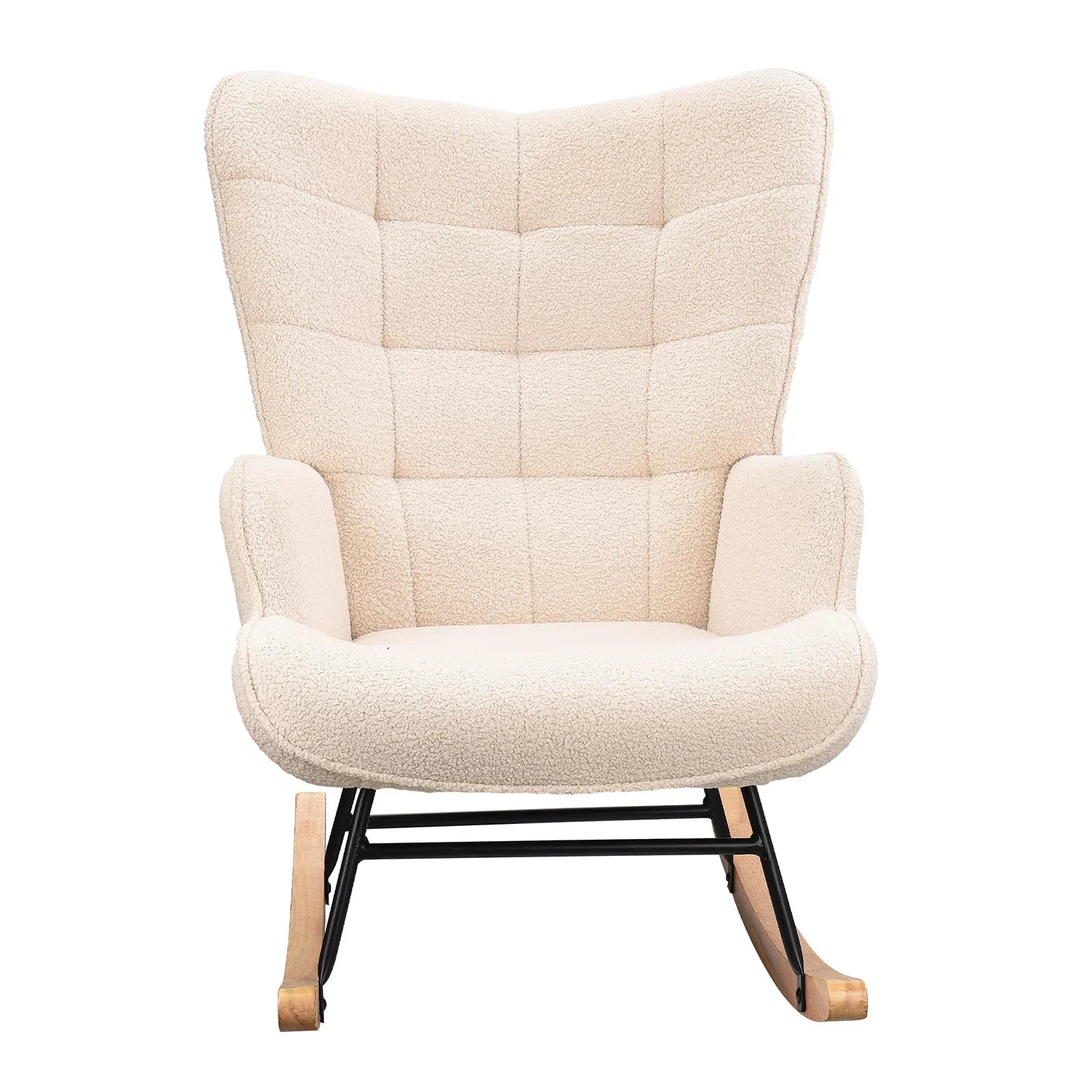 Cadeira de Baloiço – Cadeira de Relaxamento Estofada para Sala, Quarto ou Varanda