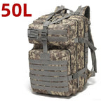Mochila Tática 25L/50L – Nylon Impermeável para Caminhadas, Viagens e Aventura