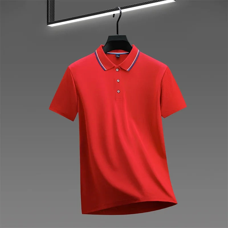 Polo Masculino Casual de Verão, T-Shirt Polo Confortável e Elegante