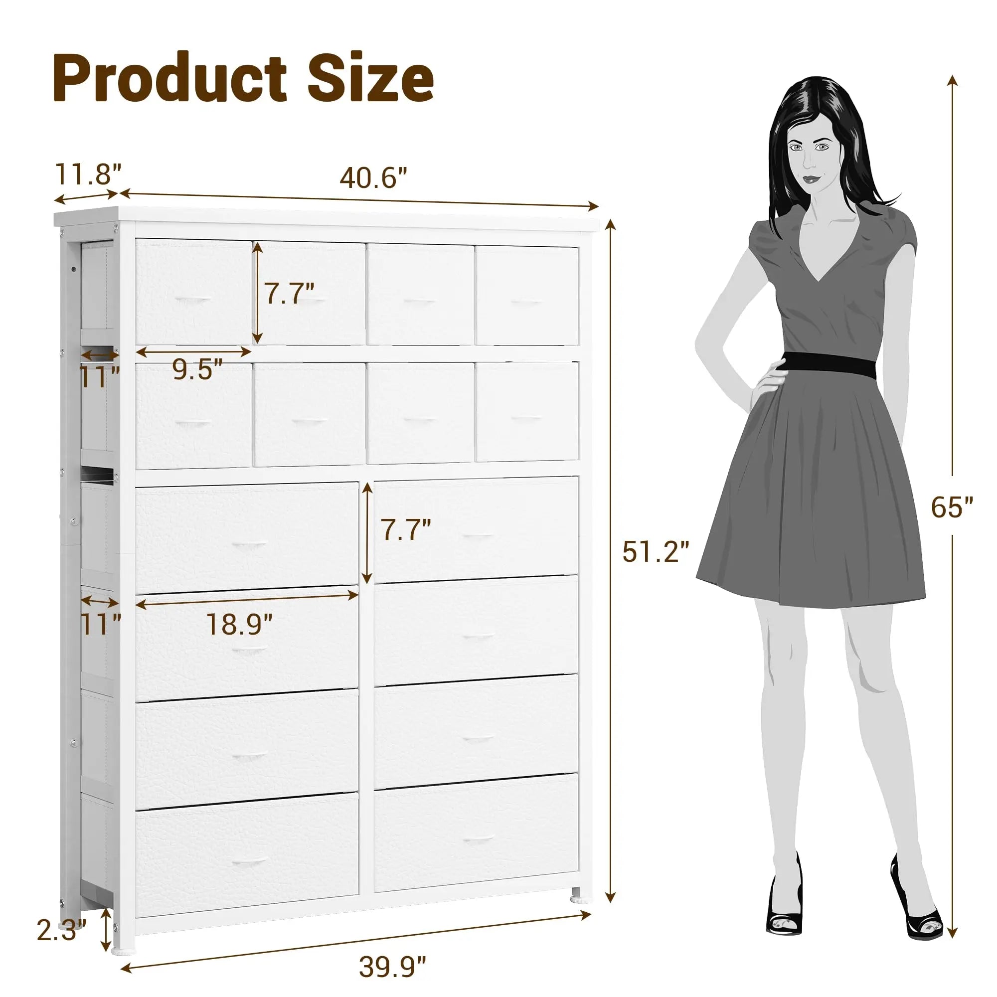 Cómoda Industrial com 16 Gavetas – Móvel de Arrumação Multifuncional