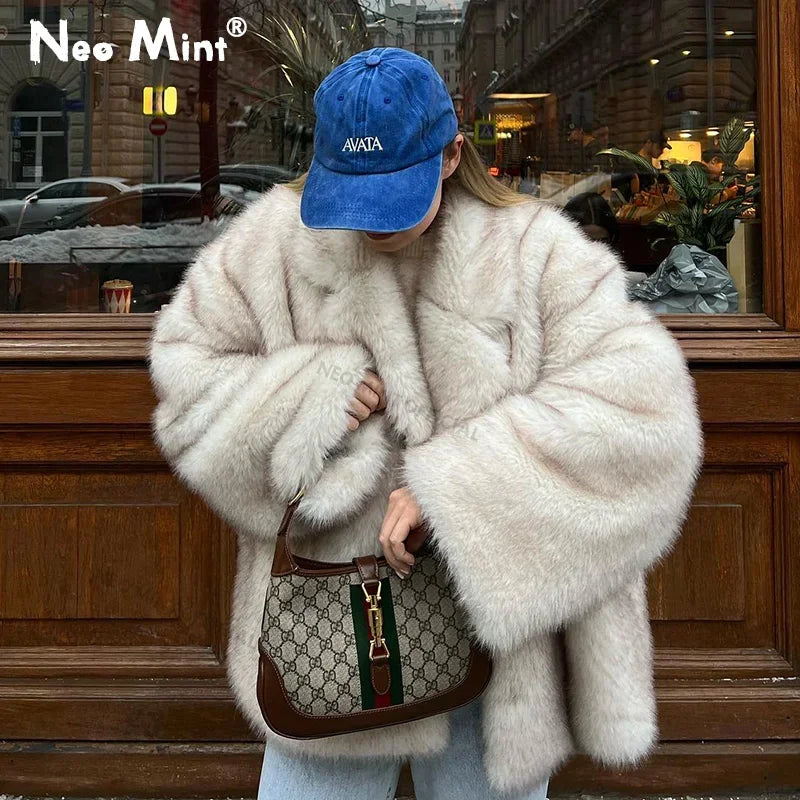 Casaco de Pelo para Mulher – Casaco Elegante de Inverno