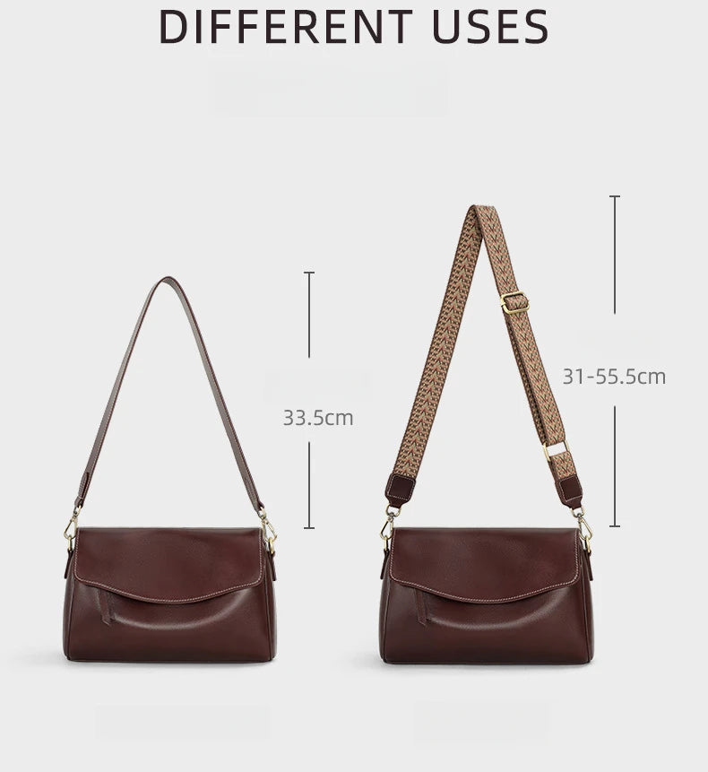 Mala Feminina em Pele – Design Minimalista