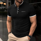 T-Shirt Masculina Gola Mandarim