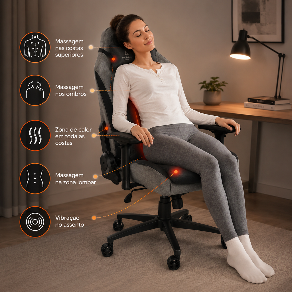 Almofada de Massagem Vibratória com Aquecimento